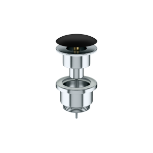 Донный клапан Ceramica Nova 70003MBnc с керамической накладкой, черный матовый