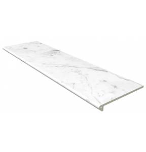 Ступень Gres de Aragon Marble Smooth Round. Carrara Blanco 33x120