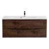 Тумба с раковиной Belbagno Marino MARINO-1100-2C-SO-RW-P 110x45x50 Rovere Moro подвесная с двумя выкатными ящиками