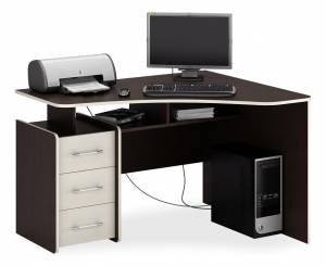 Стол письменный правый МФ Мастер Триан-5 МСТ-УСТ-05-ВМ-ДМ-16-ПР Венге / дуб молочный