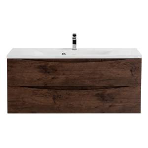 Тумба с раковиной Belbagno Marino MARINO-1100-2C-SO-RW-P 110x45x50 Rovere Moro подвесная с двумя выкатными ящиками