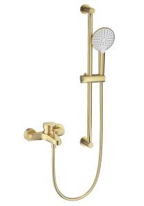 Смеситель для ванны Wonzon & Woghand WW-C2501-BG с душевым гарнитуром, брашированное золото