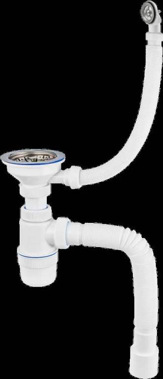 Сифон для мойки Virplast Элит 30986164 с круглым переливом