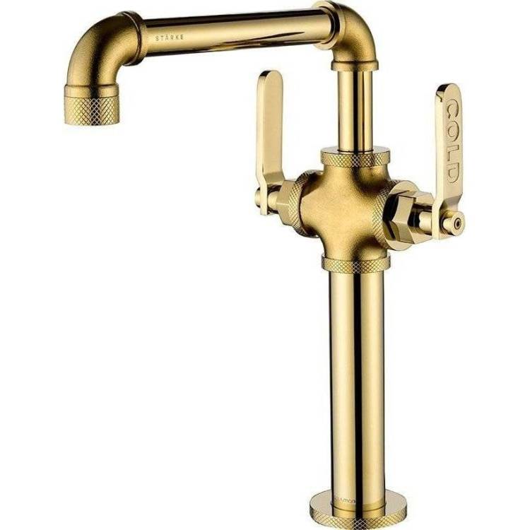 Смеситель для раковины Paulmark Loft Lo226006-G золотой