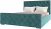 Кровать 1600х2000 НК-Мебель Интеро 72306775 Бирюзовый 110x169.4x220.5