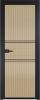 Межкомнатная дверь Profil Doors 2 AX цвет профиля Черный, стекло безопасное 6 мм мору золото 700x2000