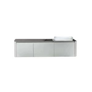 Тумба с раковиной Black&White U915.1600R серый, 160x40x55