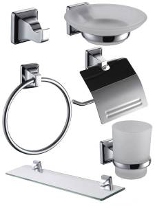 Набор аксессуаров для ванной Bath Plus Prime SET1 PR-9900-1 хром