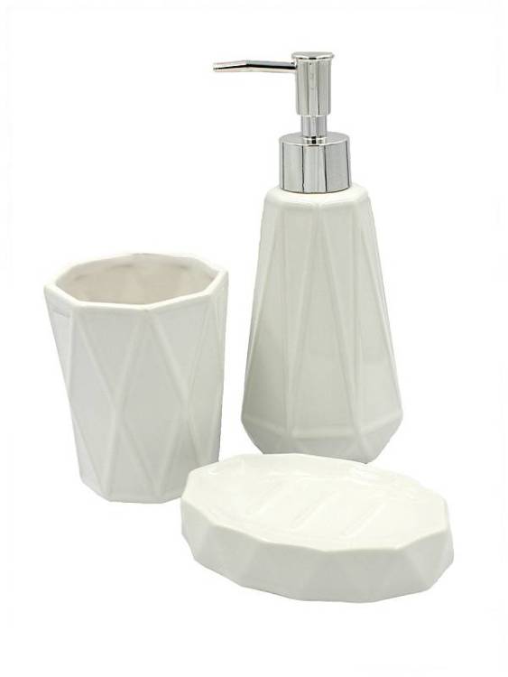 Набор аксессуаров для ванной Bath Plus Latte W-CE1609A-SET3 белый