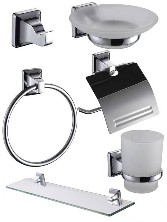 Набор аксессуаров для ванной Bath Plus Prime SET1 PR-9900-1 хром