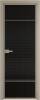 Межкомнатная дверь Profil Doors 4 AX цвет профиля Никель матовый, стекло безопасное 6 мм мору черный 800x2000