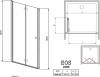 Душевая дверь в нишу Radaway EOS DWB 90 интимато L фото 5