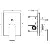 Смеситель для ванны Laparet Geo N2187102LPT встраиваемый, хром фото 4