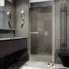 Душевая дверь в нишу MaybahGlass MGD-460-5 профиль хром матовый, стекло бронза матовое, 90x198 фото 2