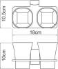 Стакан Wasserkraft Leine K-5028D двойной фото 3