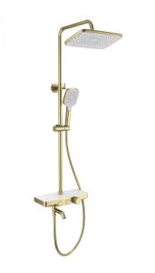 Душевая стойка Wonzon & Woghand WW-B3099-A-BG с термостатом, золото
