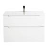 Тумба с раковиной Belbagno Etna H-60 ETNA-H60-700-2C-SO-BL-P 70x45x60 Bianco Lucido подвесная с двумя выкатными ящиками, с доводчиками