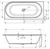 Акриловая ванна Riho Bathtubs B087003220 Desire corner Rechts velvet - белый matt/ черный matt Sparkle System 184x84x60 фото 3