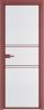 Межкомнатная дверь Profil Doors 2 AX цвет профиля Красный антрацит, стекло безопасное 6 мм мору белый 700x2000