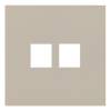Лицевая панель для двойной информационной розетки Rikett 35442 LT латте