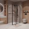 Душевой уголок Niagara Nova NG-85-11AB-A90B-34 профиль черный матовый, стекло прозрачное, 110x90x195 фото 3