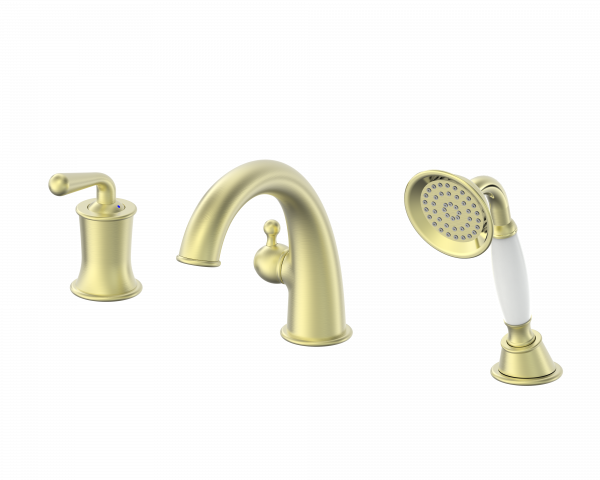 Смеситель на борт ванны Wonzon & Woghand WW-88659008-BG брашированное золото