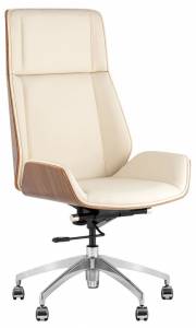 Кресло компьютерное Stool Group TopChairs Crown SN A312 8383-1 walnut back бежевый