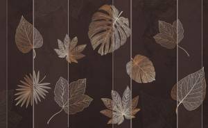 3D Фотообои Artegrafico «Листопад в оттенке горький шоколад» PL-030 канвас