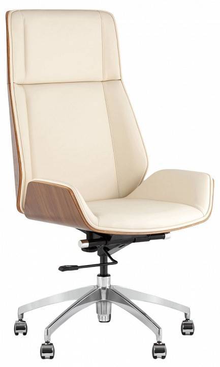 Кресло компьютерное Stool Group TopChairs Crown SN A312 8383-1 walnut back бежевый