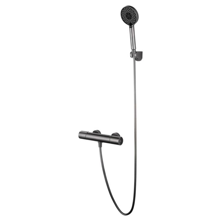 Смеситель для душа Wonzon & Woghand WW-A2006-A-BGG термостатический, темный графит