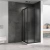 Душевой уголок Abber Schwarzer Diamant AG02080BMH 80x195x80, профиль Черный фото 2