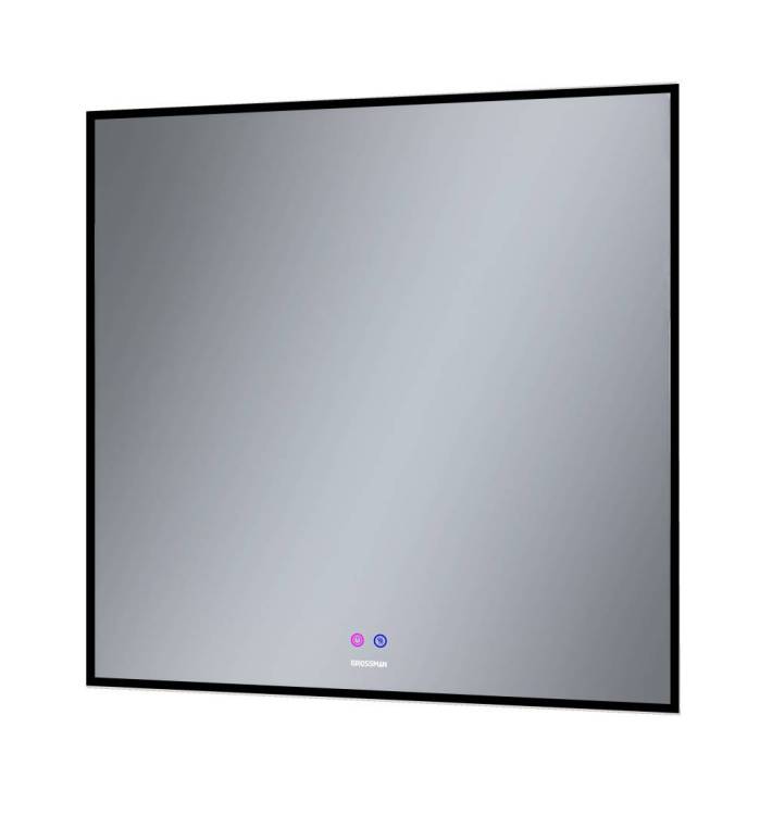 Зеркало Grossman Pragma-норма Black 1880802 800x800x45 мм, LED с сенсорным выключателем и подогревом