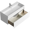 Тумба с раковиной Aqwella Geometria GE01101WM белый, 100x45 фото 3