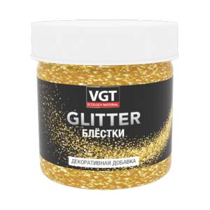 Добавка декоративная для лессирующих составов VGT PET GLITTER золото 0.05 кг