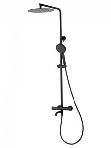 Душевая стойка Wonzon & Woghand WW-88739903-MB с термостатом, черный