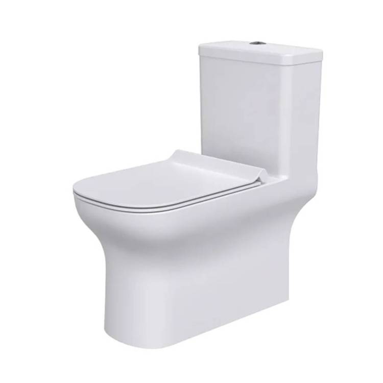 Унитаз-моноблок Comforty CF3C6328P, горизонтальный выпуск, сиденье микролифт, тонкое, белый глянец