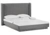 Кровать Woodville Tulip 406291 метрополитан грей, белая матовая с ПМ 160x200