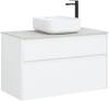 Тумба под раковину Aquanet Nova Lite 100 242581 2 ящика, белый глянец фото 15