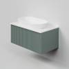 Тумба с раковиной La Fenice Terra Grigio NFNC-01-TER-G-80-3-M-GG серо-зеленая матовая, 80 см