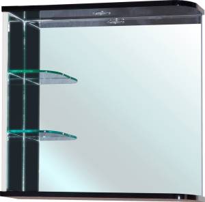 Зеркало Bellezza Рио 70 L, черно-белое, с подсветкой