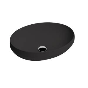 Раковина накладная AXA Decus 8510007 овальная 500х350х150мм, Black Matt