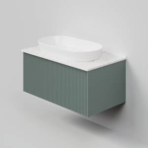 Тумба с раковиной La Fenice Terra Grigio NFNC-01-TER-G-80-3-M-GG серо-зеленая матовая, 80 см