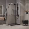 Душевая перегородка Niagara Nova NG-686-10BLACK профиль черный матовый, стекло прозрачное, 100x195 фото 2