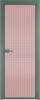 Межкомнатная дверь Profil Doors 1 AX цвет профиля Зеленый воск, стекло безопасное 6 мм мору розовое 800x2000