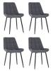 Набор из 4 стульев Stool Group Флекс AV 405-N26-08(P) X4 темно-серый