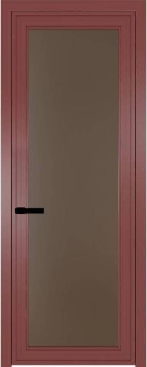 Межкомнатная дверь Profil Doors 1 AGP цвет профиля Красный антрацит, стекло безопасное 6 мм монохром гляссе 700x2000