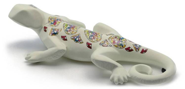 Статуэтка Nadal 763012, 9046 Саламандра Белая с Декором (13 см)