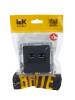Розетка компьютерная RJ45 2-местная IEK Brite BR-K20-1-K53 графит фото 4