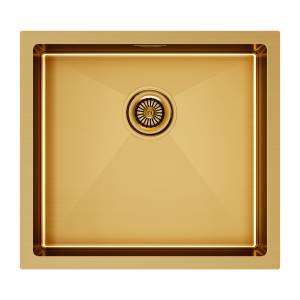 Мойка кухонная Paulmark Gerberg 48 Uni PM254844-BG Брашированное Золото, 48x44