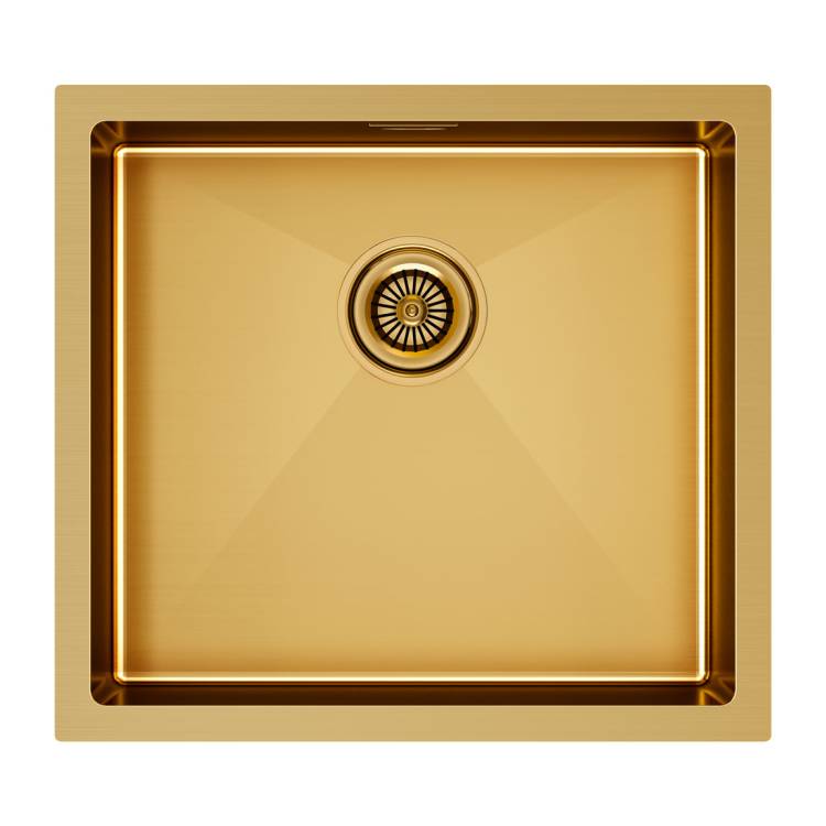 Мойка кухонная Paulmark Gerberg 48 Uni PM254844-BG Брашированное Золото, 48x44